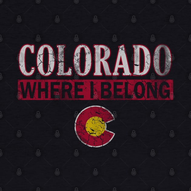 Vintage Colorado Where I Belong by E